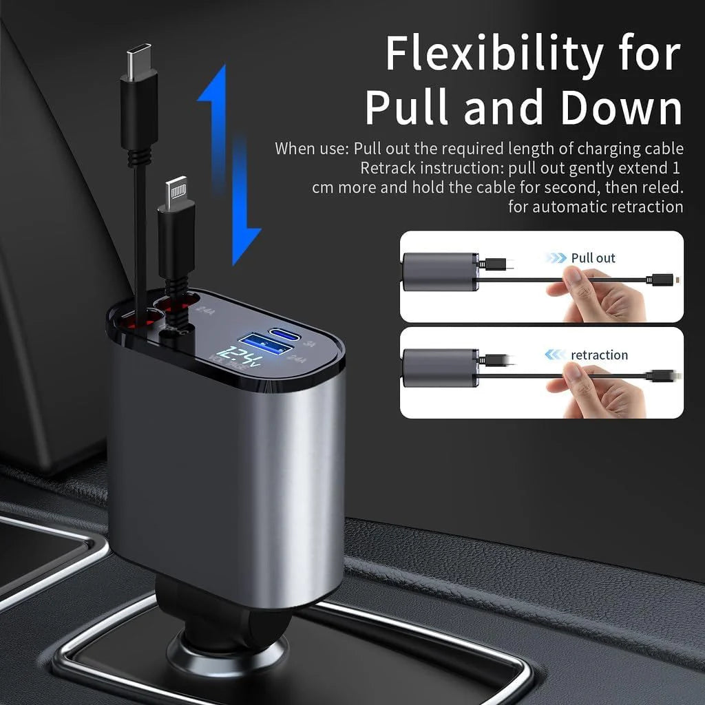 The Retracta | 4 IN 1 Retractable Car Charger